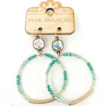 Beaded Circle Earrings