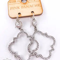 Rhinestone Trefoil Earrings