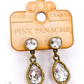 Crystal Teardrop and Post Earrings