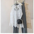 Boho Crochet White Tank