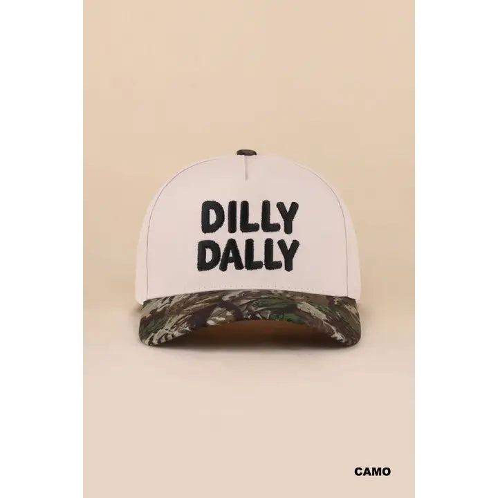 Dilly Dally Camo Mesh Snapback Hat