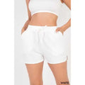 White Athletic Terry Shorts