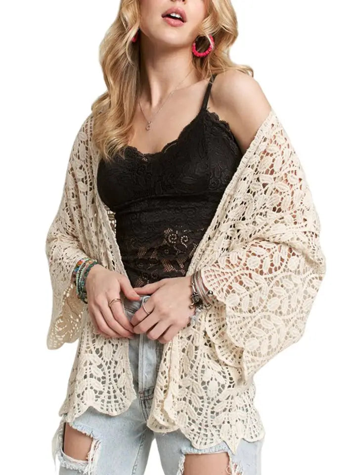 Leafy Crochet Cardigan