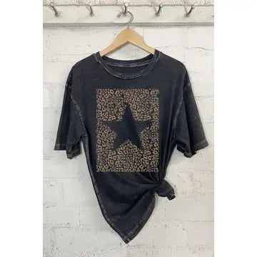 Leopard Star Graphic Tee