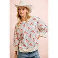 Lobster Stripe Waffle Knit Top