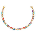 Multicolored Silver Link Trucker Hat Chain