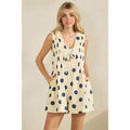 Polka Dot Romper (Navy)