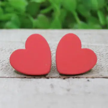 Red Heart Studs