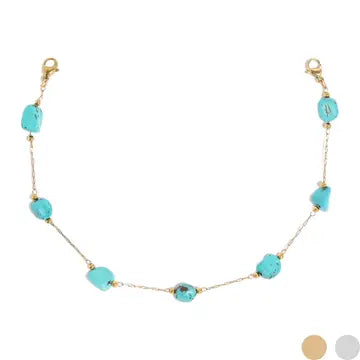 Silver Turquoise Trucker Hat Chain