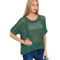 Sea Moss Fishnet Short Sleeve Sweater