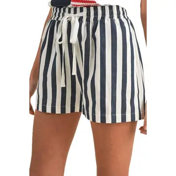 Striped Twill Shorts