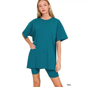 Teal Cotton Lounge Set
