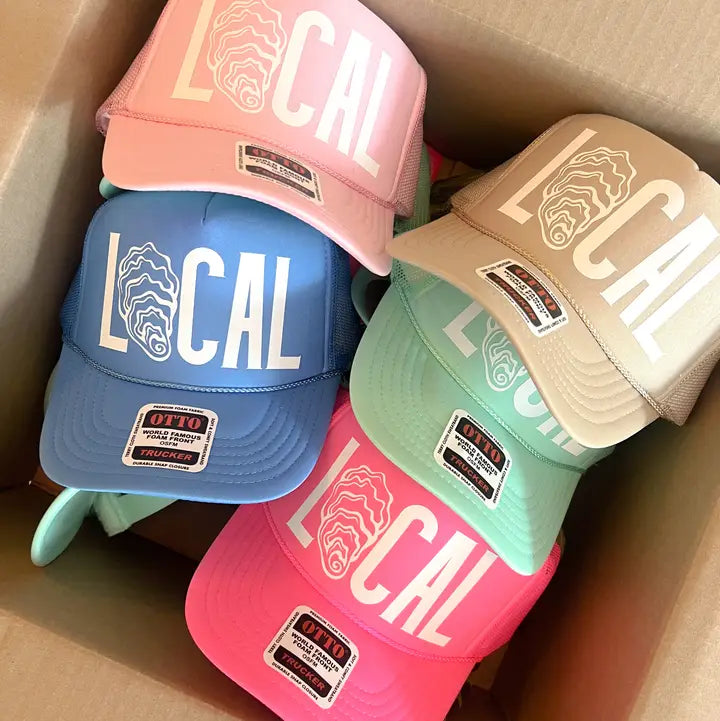 Baby Pink Local Oyster Trucker Hat