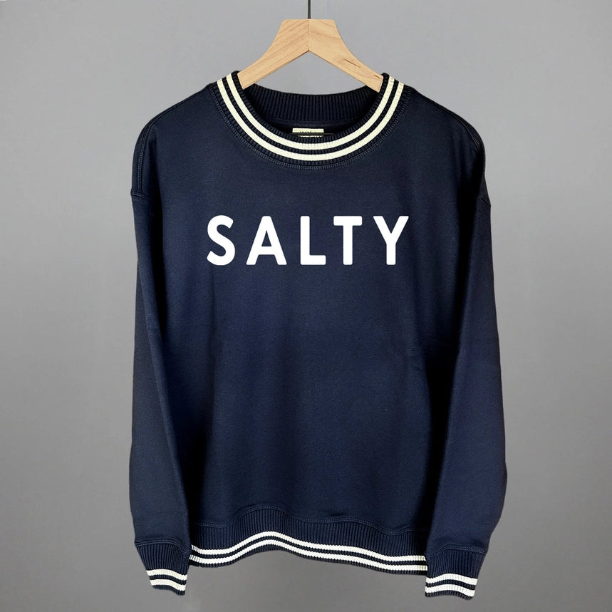 Retro Varsity Crew Neck Salty Sweater