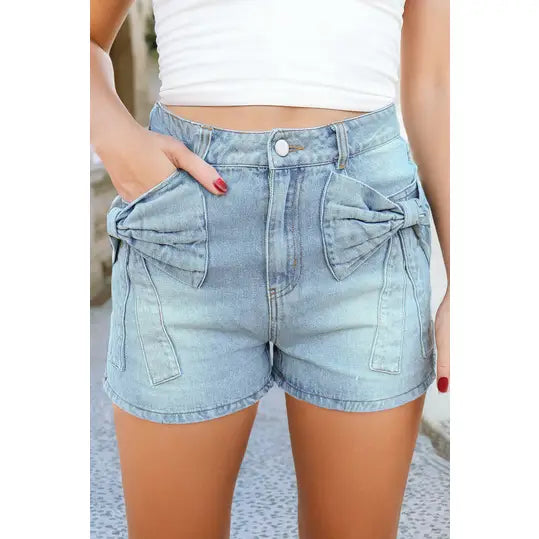 Little Bow Blue Shorts