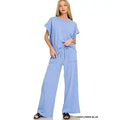 Cornflower Washed Slub Lounge Set