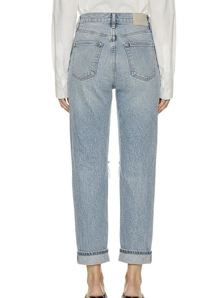 Hybrid High Rise Straight Leg Jeans