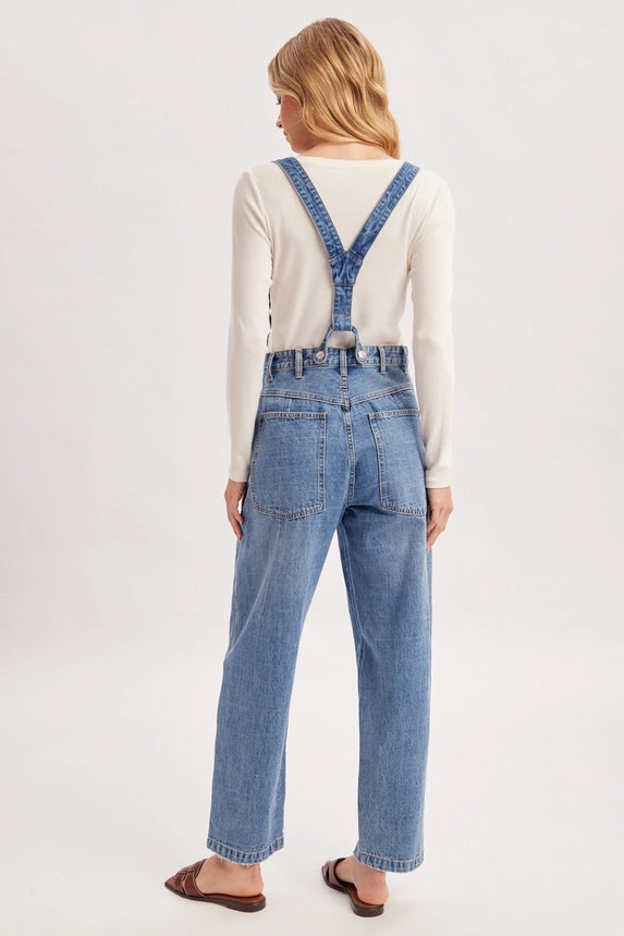 Denim Suspender Jeans