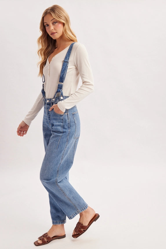 Denim Suspender Jeans