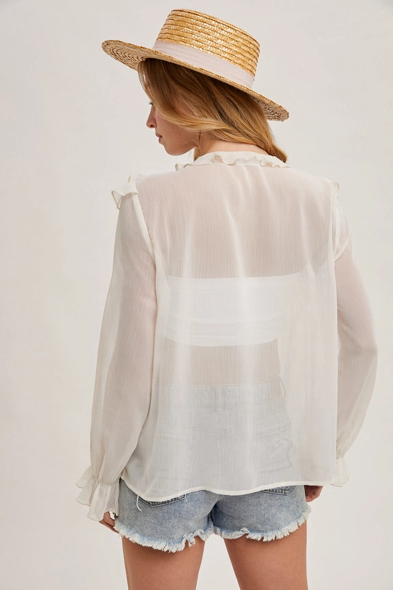 Ruffled Chiffon Blouse