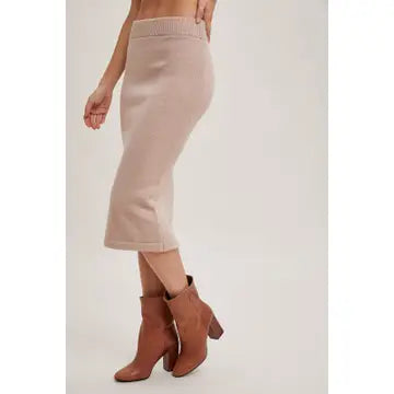 Knit Hoodie and Pencil Skirt Set