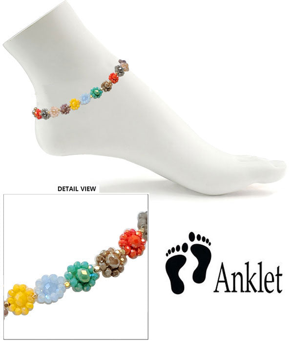 Flower Bead Anklet