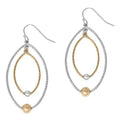 Two-Tone Double Wire Hoop Earrings