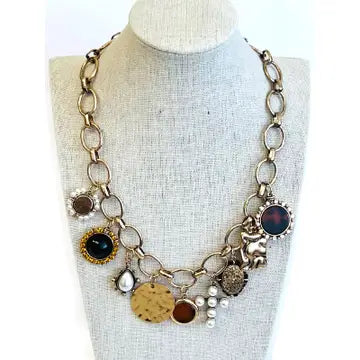 Vintage Multi Charm Necklace