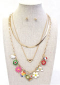 3 Layer Gold Fun Necklace Set