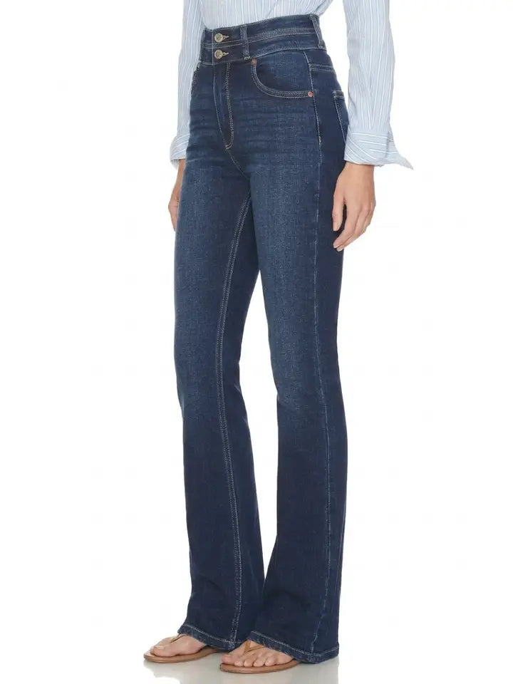 High Rise Shaping Double Waist Bootcut Jean