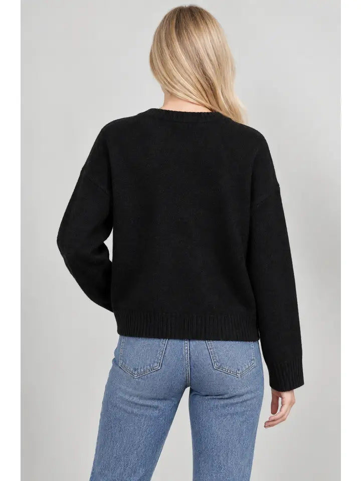 Black Lobster Knit Sweater