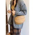 Vegan Leather Multi Pocket Crossbody Bag