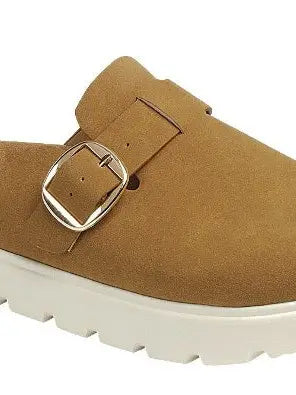 Camel Platform Clog - Tan