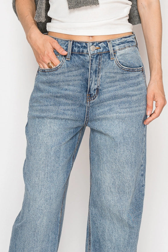 High Rise 90's Straight Leg Jeans