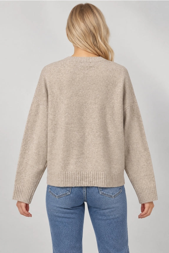 Beige Lobster Knit Sweater