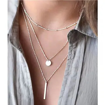 Minimalist Three Layer Necklace