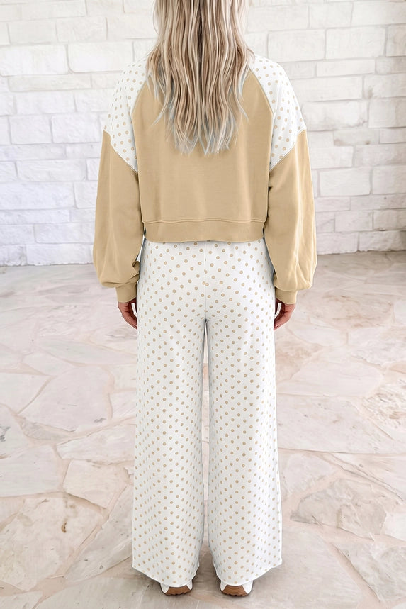 Polkadot Color Block Lounge Set