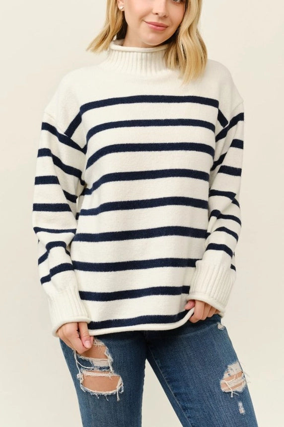 Seaside Rolled Edge Sweater