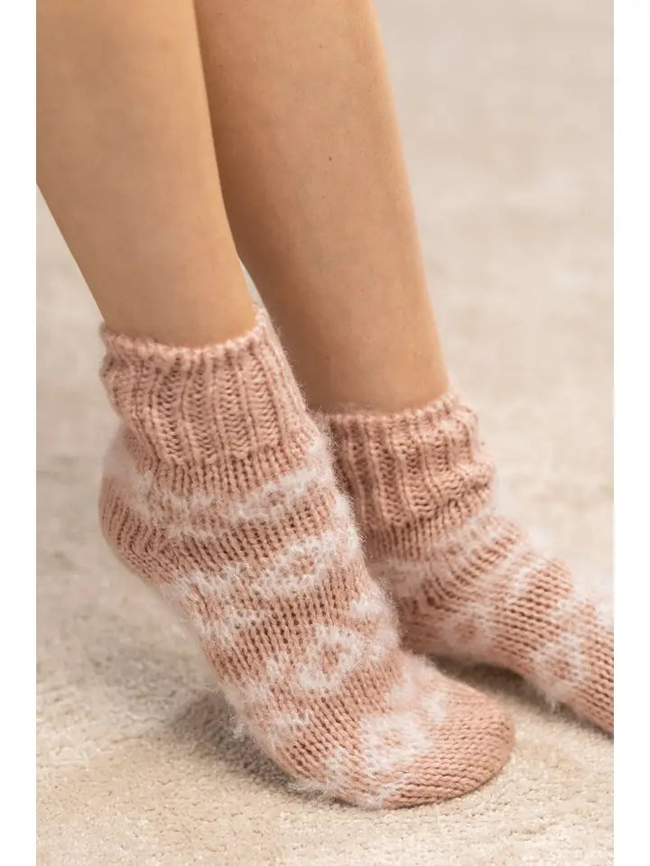 Fuzzy Nordic Socks