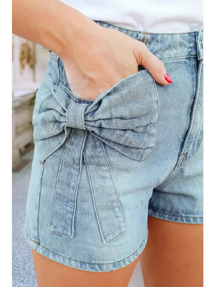 Little Bow Blue Shorts