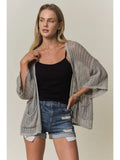 Sea Moss Fishnet Kimono - front view