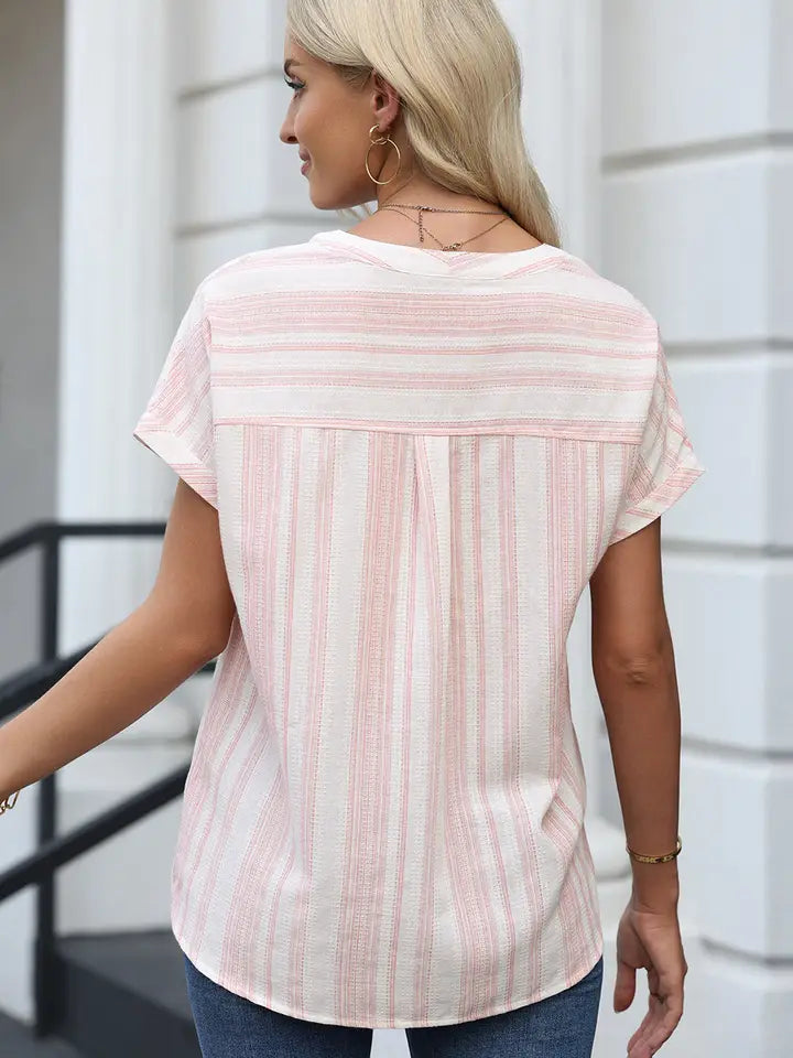 Pretty in Pink Breathable Gauze Blouse
