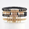 Clay Bead Stack / Black
