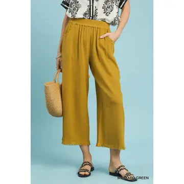 Golden Hour Wide Leg Cropped Pants